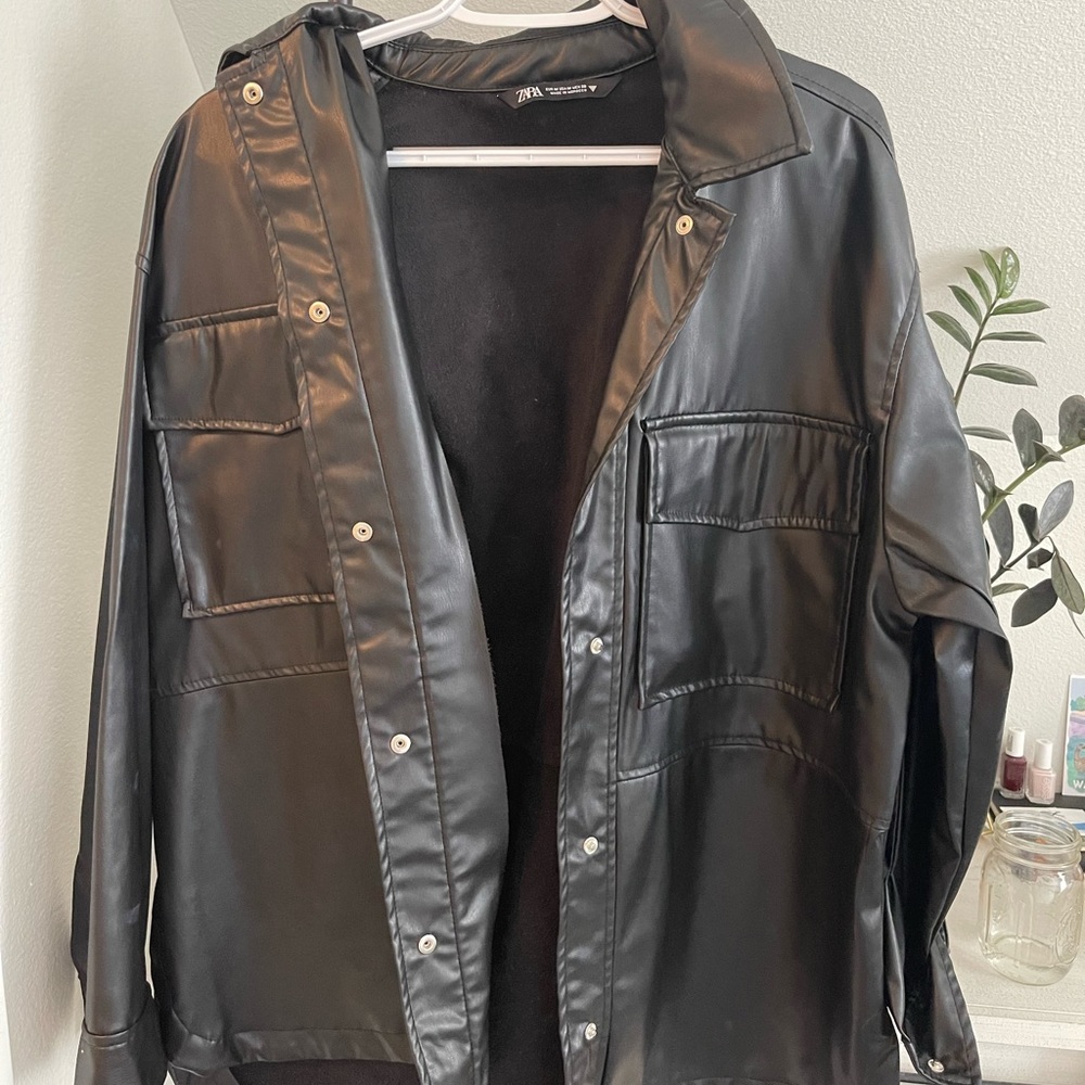 Zara leather jacket